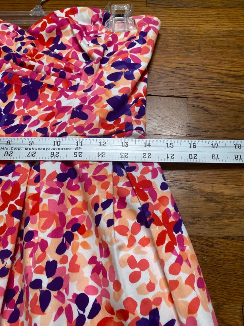 Shoshanna Strapless Floral Dress Size 6 Pink Purple Fit & Flare - Picture 6 of 10